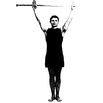 Stretch with Pole, front/Back