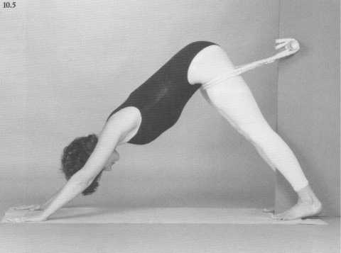 Yoga: Downward Facing Dog with Rope