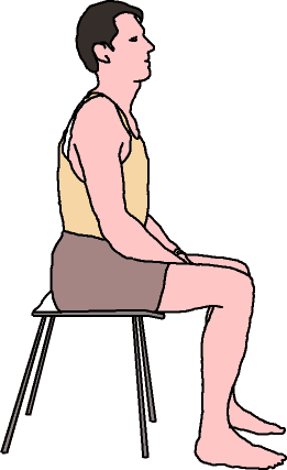 Diagram: Increased pain when extending the Back while Seated = Lumbar Flexion Syndrome
