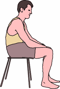 Diagram: Increased Pain when flexing the Back while Seated = Lumbar Extension Syndrome